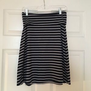Navy swing skirt